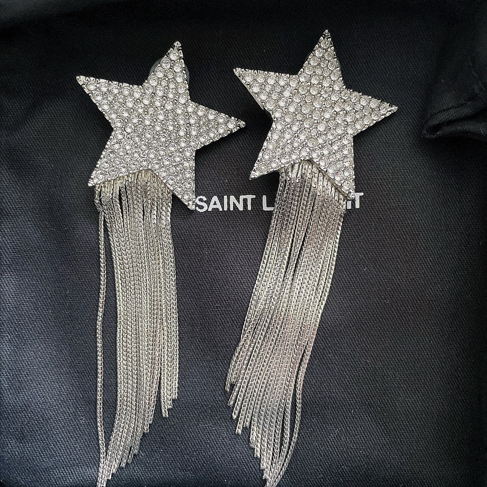 Saint Laurent Silver Star Hair Accessory